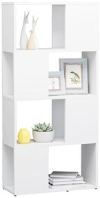 vidaXL Βιβλιοθήκη/Διαχωριστικό Χώρου Λευκό 60x24x124,5 εκ. Μοριοσανίδα