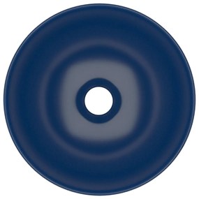 Νιπτήρας Μπάνιου Στρογγυλός Σκούρο Μπλε Κεραμικός - Μπλε