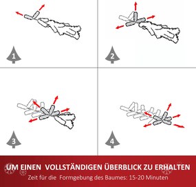 HOMCOM Τεχνητό Χριστουγεννιάτικο Δέντρο με 3 LED Φώτα Χριστουγεννιάτικο Δέντρο PVC Μέταλλο Λευκό+Μπλε Ø60 x 120Υ cm
