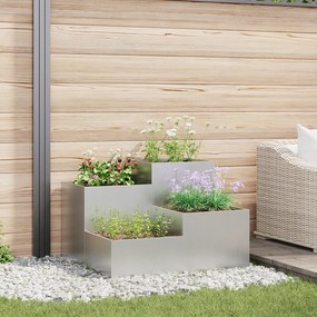 vidaXL Κηπευτικός Δοχείο 100x100x60 εκ Γαλβανισμένο Χάλυβα