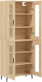vidaXL Ντουλάπι Sonoma δρυς 69,5 x 34 x 180 εκ. από Επεξεργασμένο Ξύλο