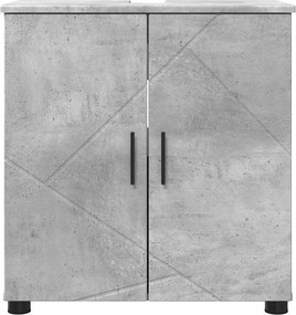 vidaXL Ντουλάπι Μπάνιου Σκυρόδεμα Γκρι 61 x 35 x 64 εκ.