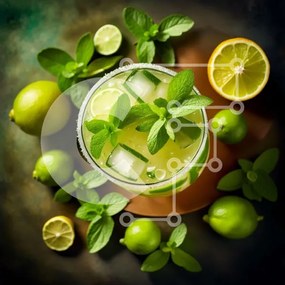 Σετ των 2 Intra Συλλεκτικό Ξύλινο Παζλ Plywood  4mm - Νόστιμη Μαργαρίτα Lime με Τεκίλα, Χυμό Lime και Triple Sec Σε Ξύλινο Κουτί - Διαστάσεις: 10x10 cm – 25 κομμάτια