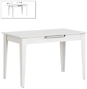 Τραπέζι Trendline Megapap επεκτεινόμενο χρώμα λευκό 120/150x70x75εκ.