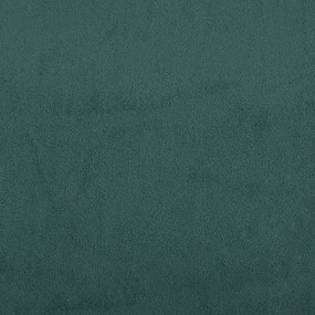 Κρεβάτι Boxspring με Στρώμα Σκούρο Πράσινο 100x210εκ. Βελούδινο - Πράσινο