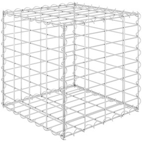 vidaXL Συρματοκιβώτιο Κύβος 40 x 40 x 40 εκ. από Ατσάλινο Σύρμα