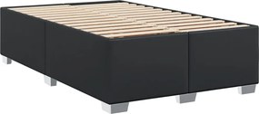 vidaXL Σκελετός Κρεβατιού Χωρίς Στρώμα Μαύρο 120x190 εκ.Συνθ. Δέρμα