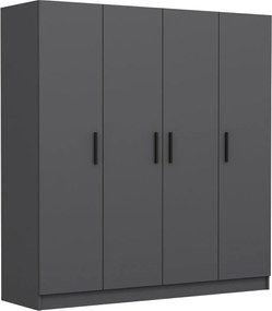 Τετραφυλλη Ντουλαπα Ανθρακι KALEO 52x270x210