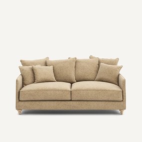 Τριθέσιος καναπές-κρεβάτι από βαμβακερό ύφασμα, Lazare