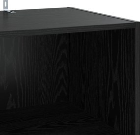 vidaXL Πλαϊνό γραφείο Μαύρη Δρυς 45 x 41 x 185 εκ. Επεξεργασμένο Ξύλο