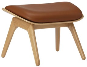 Σκαμπό The Reader Ottoman Hope Leather 5583NC5583-10N 60x46x42cm Oak Cognac