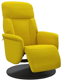vidaXL Πολυθρόνα Ανακλινόμενη με Υποπόδιο Κίτρινη Βελούδινη