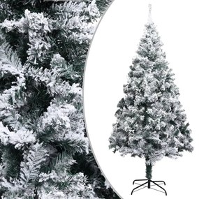 vidaXL Χριστουγεννιάτικο Δέντρο Τεχνητό Χιονισμένο Πράσινο 240 εκ. PVC