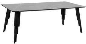 Τραπέζι σαλονιού Lifo pakoworld MDF ανθρακί cement-μαύρο 120x60x45εκ