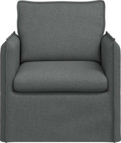 vidaXL Καναπές Σκούρο Γκρι 75 x 82 x 85 εκ ύφασμα
