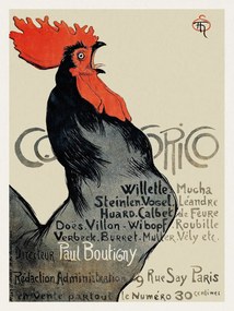 Εκτύπωση έργου τέχνης Cocorico, Vintage Rooster (French Chicken Poster) - Théophile Steinlen, (30 x 40 cm)