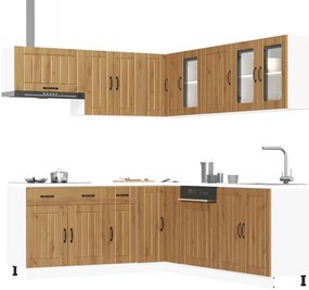 vidaXL Σετ Ντουλάπια Κουζίνας 11 τεμ. Lucca Αρτισιανή Δρυς Επεξ. Ξύλο