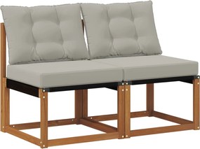 vidaXL 2 Τεμάχιο Εξωτερικός μεσαίος καναπές