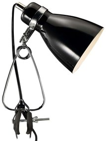 Φωτιστικό Γραφείου Με Κλιπ Cyclone 73072001 Φ11x17x27cm E14 15W Black Nordlux