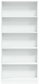 vidaXL Βιβλιοθήκη Λευκή 80x24x176 εκ. από Επεξεργασμένο Ξύλο