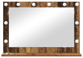 vidaXL Καθρέφτης Vanity Παλιό ξύλο Στερεό Ανακτημένο Ξύλο και Γυαλί