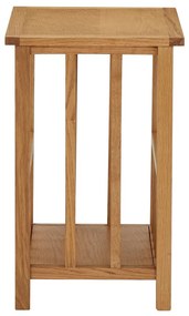 vidaXL Τραπεζάκι με Θήκη Περιοδικών 45 x 35 x 55 εκ. Μασίφ Ξύλο Δρυός