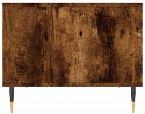vidaXL Τραπεζάκι Σαλονιού Καπνιστή Δρυς 60x50x40 εκ. Επεξεργ. Ξύλο