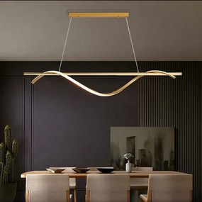 Φωτιστικό Οροφής Δίφωτο LED Homelighting Ondas Gold 77-50451