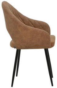 Καρέκλα - Πολυθρόνα Macie ύφασμα καφέ antique-μαύρο 58x50x85εκ 58x50x85 εκ.
