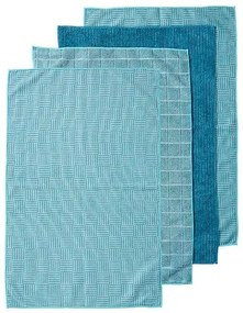 Πετσέτες Κουζίνας Benson (Σετ 4Τμχ) 33409 43x68cm Light Blue Ladelle Πολυέστερ