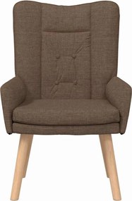 vidaXL Πολυθρόνα Καφέ 63 x 67 x 94 εκ. Ύφασμα και κόντρα πλακέ