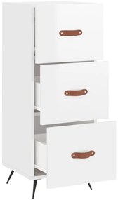 vidaXL Ντουλάπι Γυαλιστερό Λευκό 34,5x34x90 εκ. Επεξεργασμένο Ξύλο
