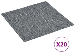 Δάπεδο Αυτοκόλλητο Γκρι 20 τεμ. 1,86 μ² από PVC