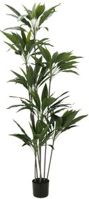 Τεχνητό Φυτό Σε Κασπώ Velvet 030850 160cm Green-Black Pvc,Τσιμέντο