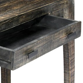 vidaXL Γραφείο Μαύρο 110 x 50 x 75 εκ. από Μασίφ Ξύλο Μάνγκο