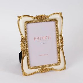 Κορνίζα Polyresin Λευκή-Χρυσή 13x18εκ. ESTHETI 756-12192