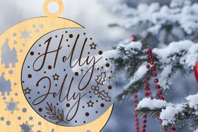 Σετ των 3 Intra απο ξύλο plywood 3mm-4mm πάχος Χριστουγεννιάτικο δώρο στολίδι με λέιζερ Δίασταση 8x8 cm INTRAFABR-83739081