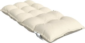 vidaXL Μαξιλάρια Καρέκλας Χαμηλή Πλάτη 2 τεμ. Κρεμ Ύφασμα Oxford