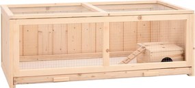vidaXL Κλουβί Χάμστερ 104 x 52 x 38 εκ. από Μασίφ Ξύλο Ελάτης