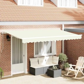 vidaXL Αναδιπλούμενη τέντα Κρεμ 400 x 200 cm ύφασμα