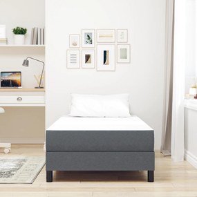 vidaXL Στρώμα με Ελατήρια Σκούρο Γκρι Μέτριο 80x200x20 cm Ύφασμα