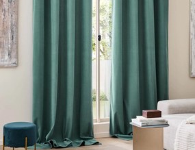 Κουρτίνα Chenille Douceur d'intérieur - 140x260cm - Πετρόλ