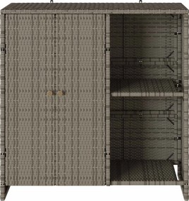 vidaXL Ντουλάπι αποθήκευσης με ράφι Γκρι 100 x 36 x 102 εκ Ρατάν