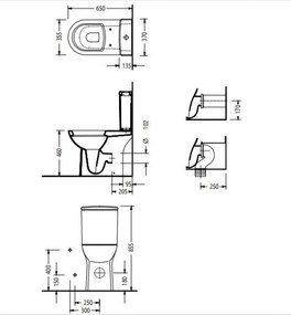 Serel Senior 674500 - Λεκάνη ΑμΕΑ με καζανακι - Απλό