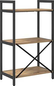vidaXL Ράφι Βιβλίων 3 επιπέδων 56 x 34 x 96 εκ Επεξεργασμένο ξύλο