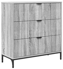 vidaXL Πλαϊνό γραφείο Γκρι sonoma 79.5 x 33 x 82 εκ Επεξεργασμένο ξύλο