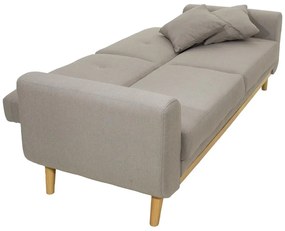 Καναπές - Kρεβάτι Carmelo Ύφασμα Μπέζ - Γκρί 214x80x86 εκ. 214x80x86 εκ.