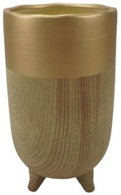 Βάζο LJT327527G 27cm Gold-Natural Oriana Ferelli® Κεραμικό