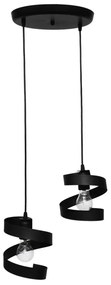 Φωτιστικό Οροφής Flexi-01 34-0320 Με Έλασμα 2/Ε27 Φ33x80cm Black Heronia