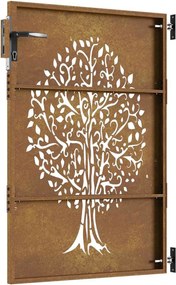 vidaXL Πύλη Κήπου 85 x 125 cm Ατσάλι με Επικάλυψη Πούδρας Κλειδώσιμο